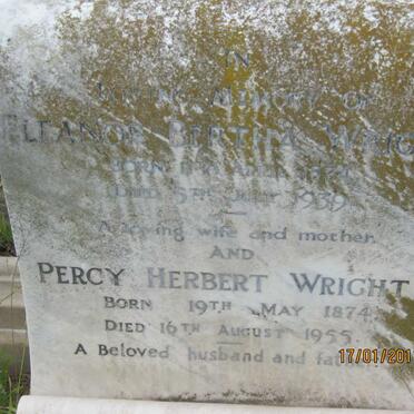 WRIGHT Percy Herbert 1874-1955 &amp; Eleanore Bertha 1874-1939
