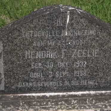 ZEELIE Hendrik F. 1932-1958