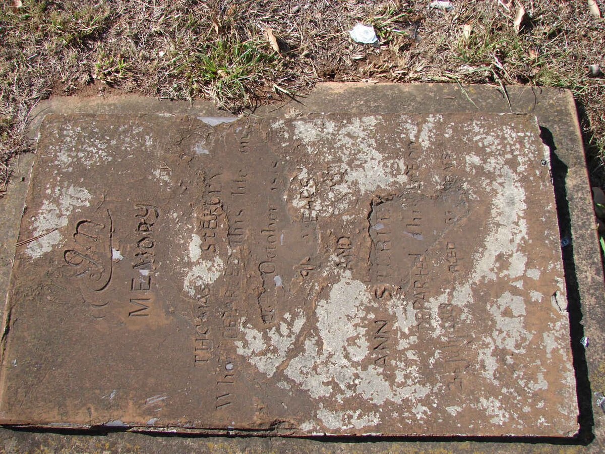 STERLEY Thomas -1848  :: STERLY Ann -1844