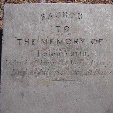 LACEY Helen Maria -1849