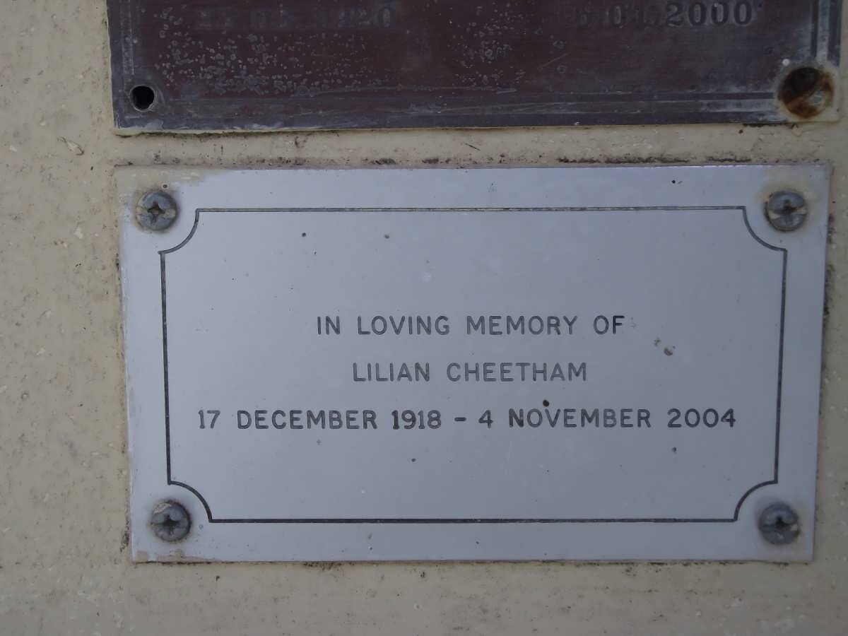 CHEETHAM Lilian 1918-2004