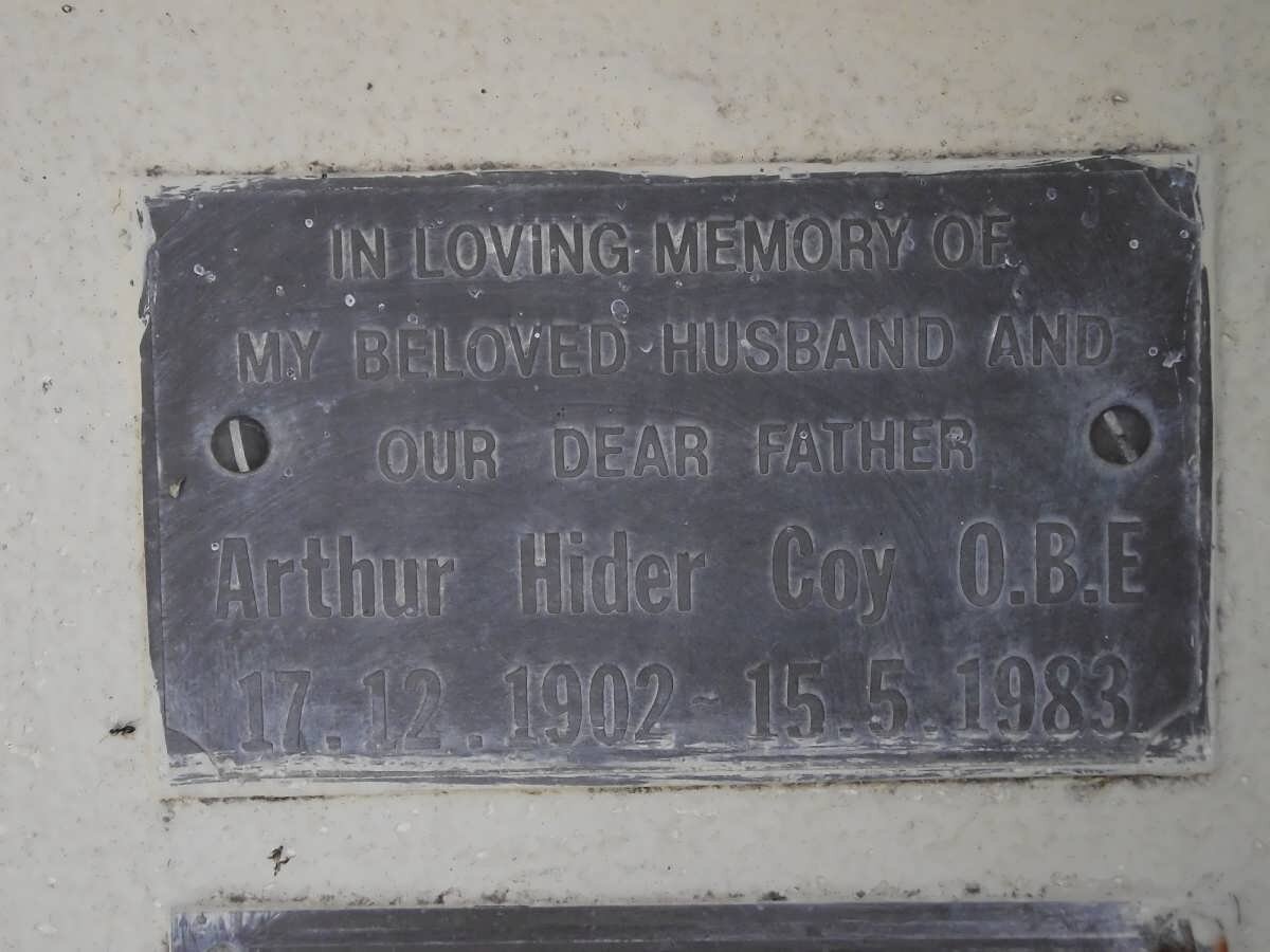 COY Arthur Hider 1902-1983