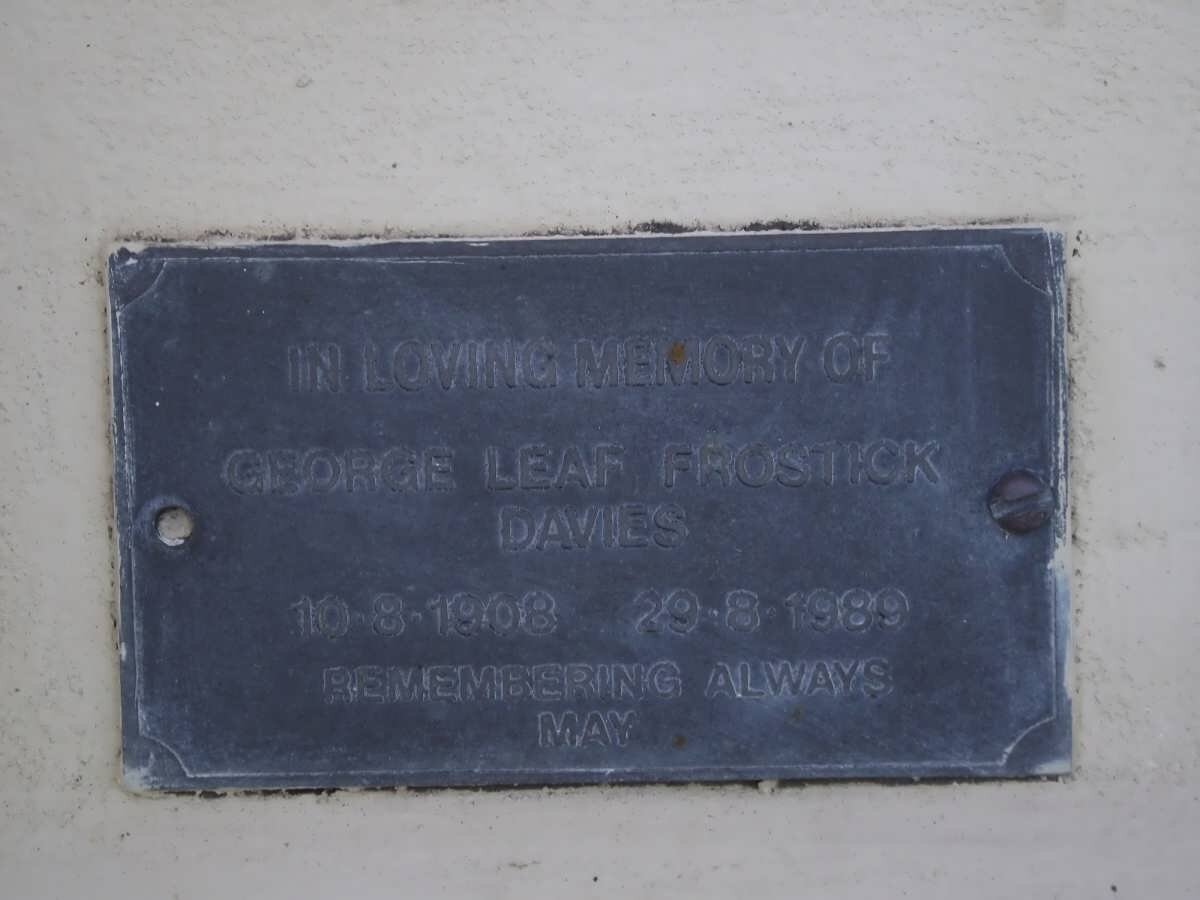 DAVIES George Leaf Frostick 1908-1989