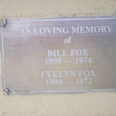 FOX Bill 1899-1974 &amp; Evelyn 1904-1972
