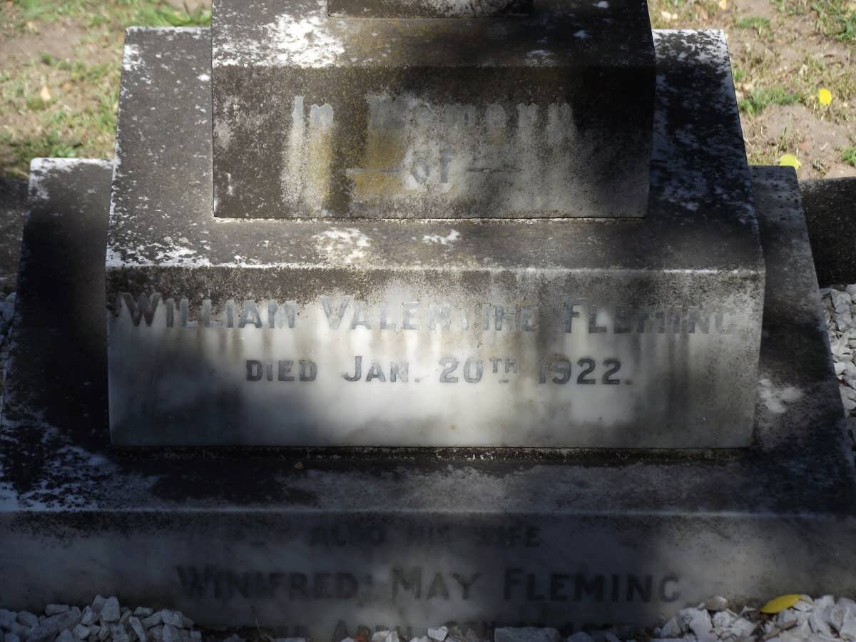 FLEMING William Valentine -1922 &amp; Winifred May -1942