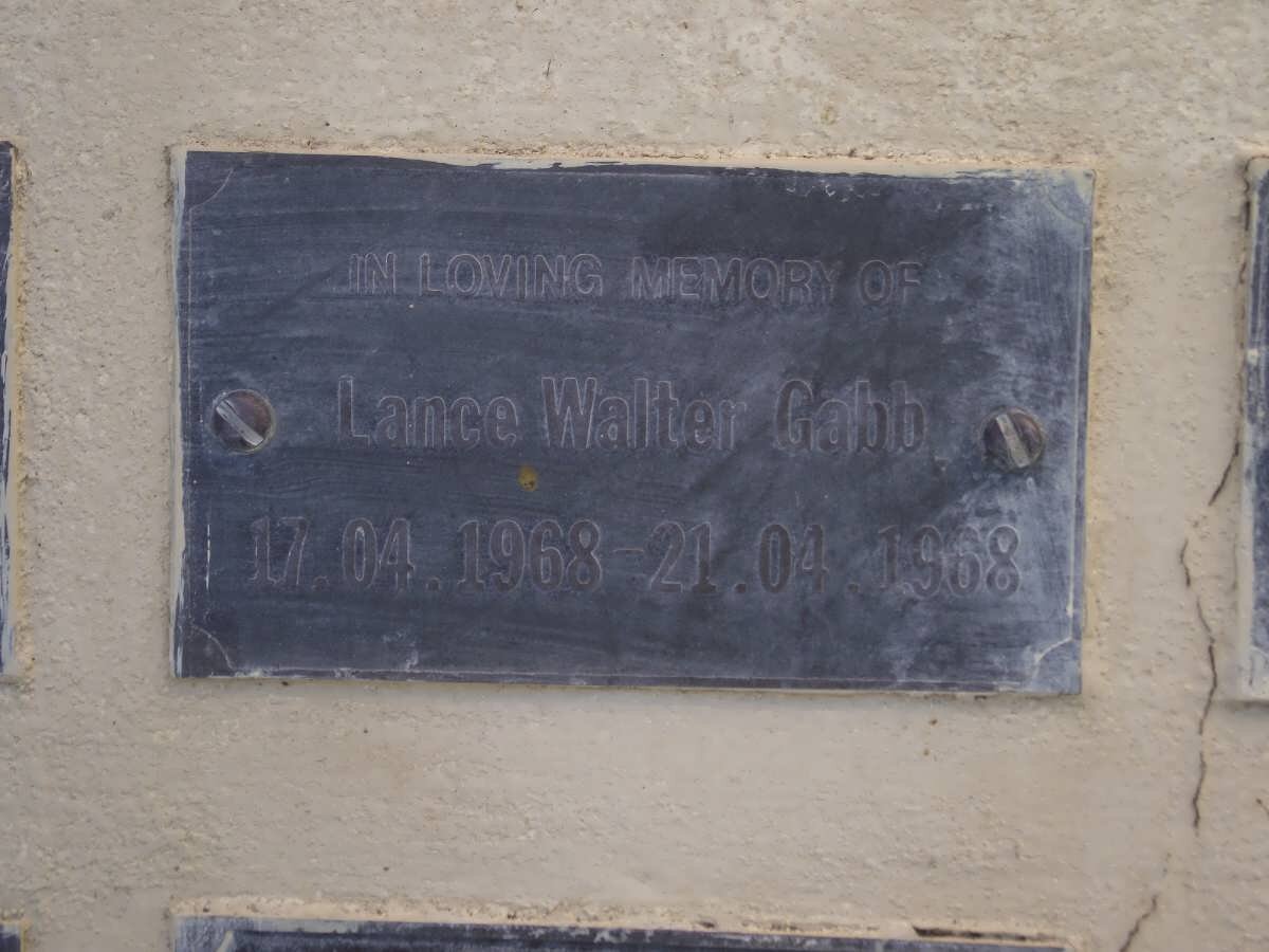 GABB Lance Walter 1968-1968