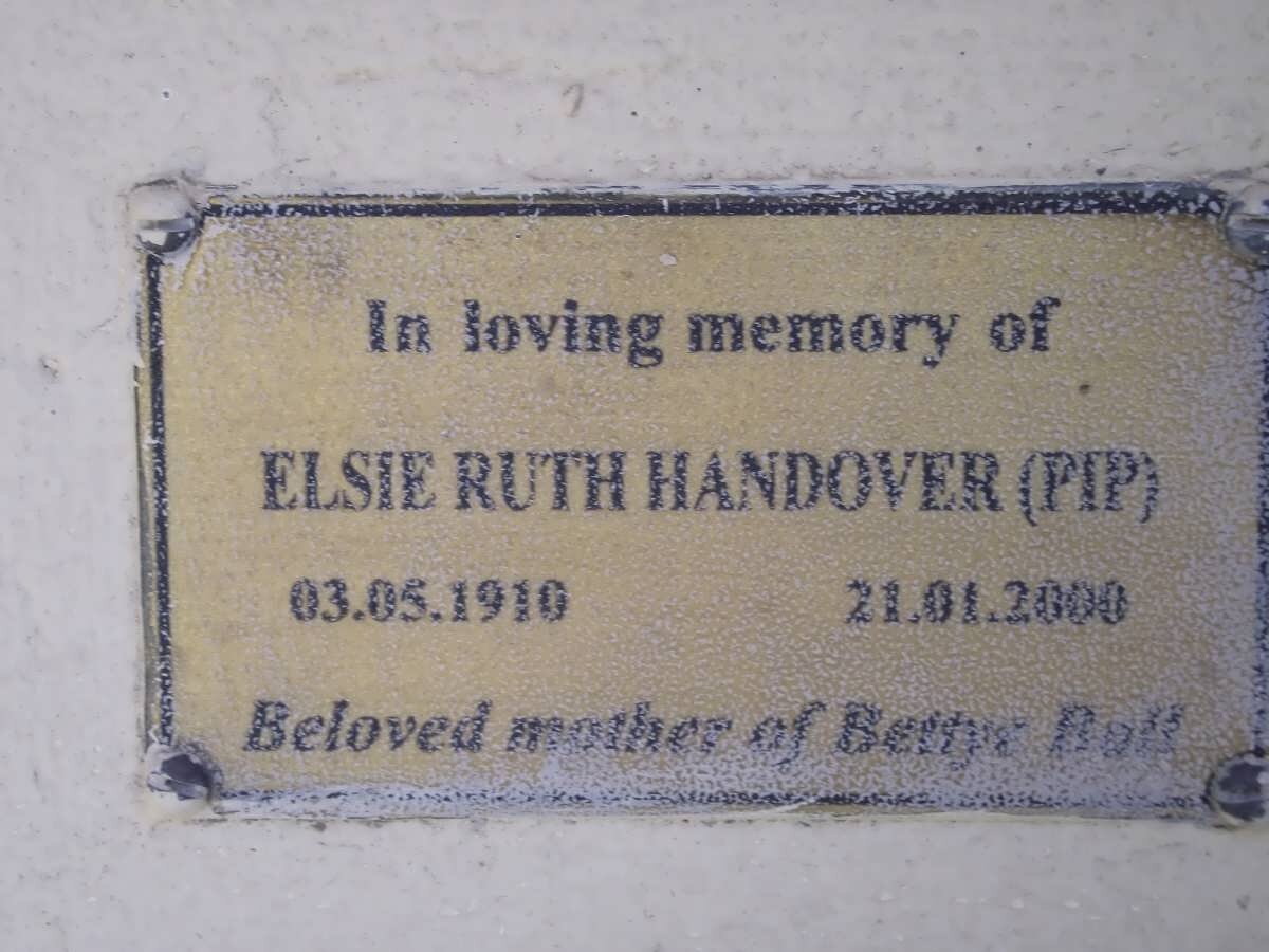 HANDOVER Elsie Ruth 1910-2000
