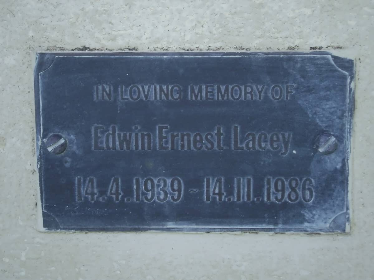 LACEY Edwin Ernest 1939-1986