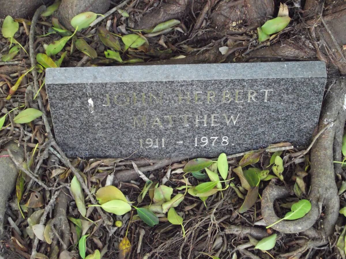 MATTHEW John Herbert 1911-1978