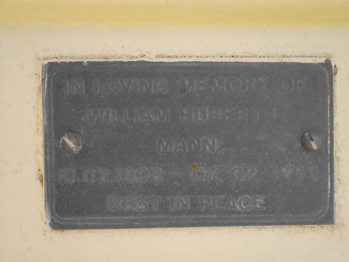 MANN William Hubert 1908-1996