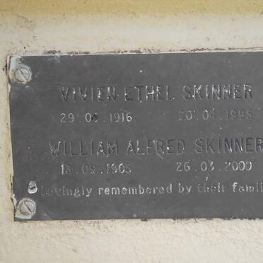 SKINNER William Alfred 1905-2000 &amp; Vivien Ethel 1916-1995