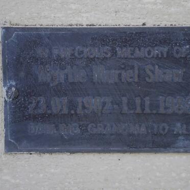 SHAW Myrtle Muriel 1902-1986