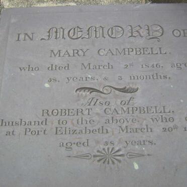 CAMPBELL Robert -1846 &amp; Mary -1846