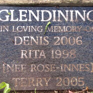 GLENDINNING Denis -2006 &amp; Rita ROSE-INNES -1998 :: GLENDINING Terry -2005