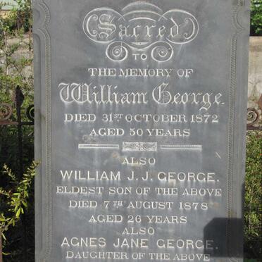 GEORGE William -1872 :: GEORGE William J.J. -1878 :: GEORGE Agnes Jane -1882