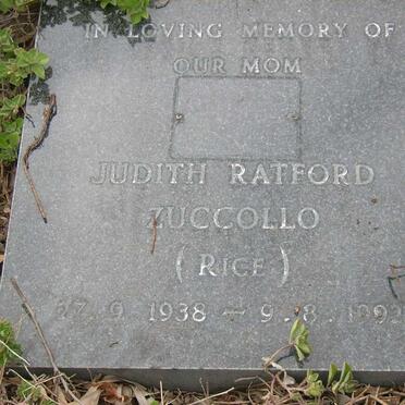 ZUCCOLO Judith Ratford nee RICE 1938-1992