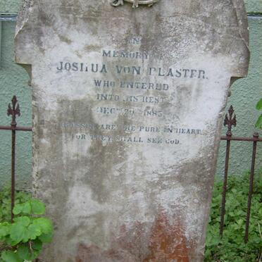 PLASTER Joshua, von -1885
