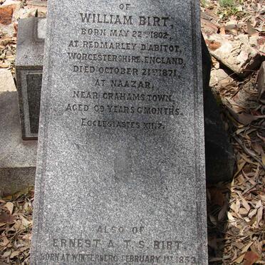 BIRT William 1802-1871 :: BIRT Ernest A.T.S. 1853-1885