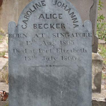 BECKER Caroline Johanna Alice 1865-1866
