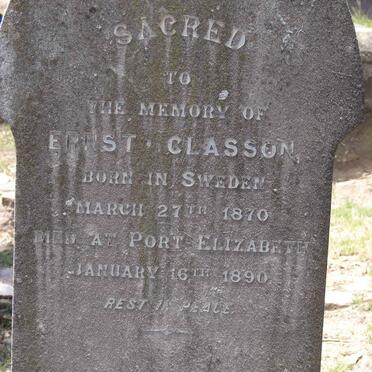 CLASSON Ernst 1870-1890