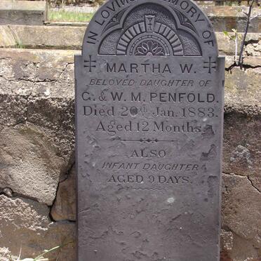 PENFOLD Martha W. -1883 :: PENFOLD Infant