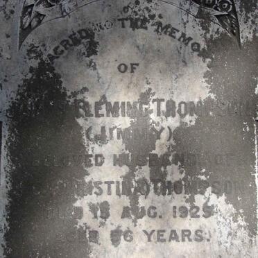 THOMPSON James Fleming -1928 &amp; J. Christina -1957