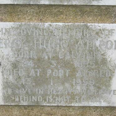 ALLPORT Percy Hugo 1885-1959