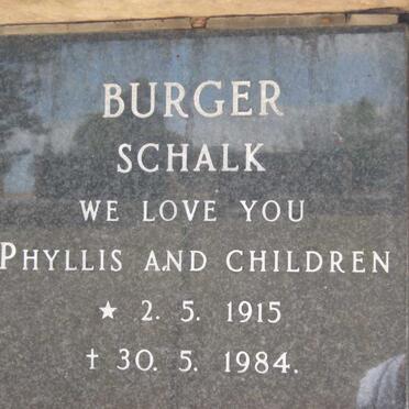 BURGER Schalk 1915-1984