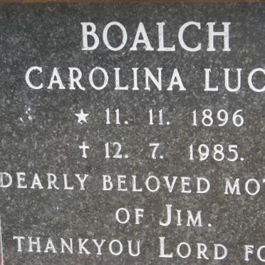 BOALCH Carolina Lucy 1896-1985