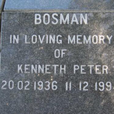 BOSMAN Kenneth Peter 1936-1994