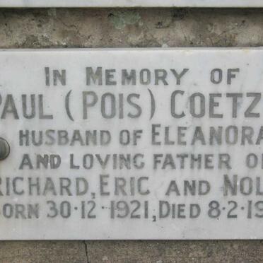 COETZER Paul 1921-1964