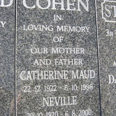 COHEN Neville 1920-2000 &amp; Catherine Maud 1922-1998 