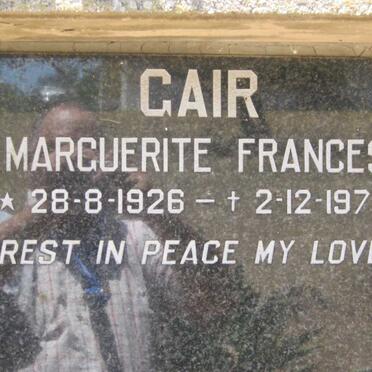CAIR Marguerite Frances 1926-1979