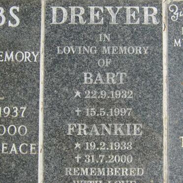 DREYER Bart 1932-1997 :: DREYER Frankie 1933-2000