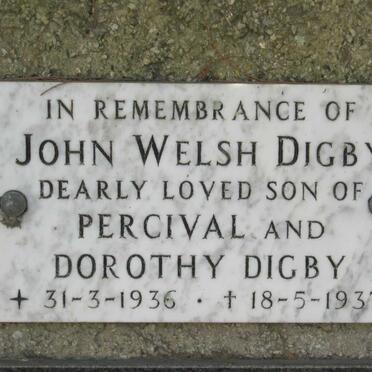 DIGBY John Welsh 1936-1937