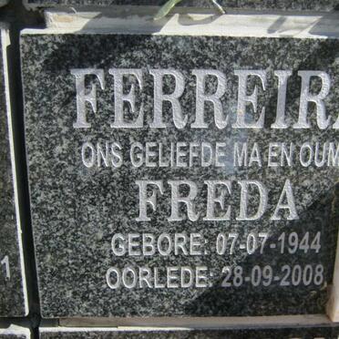 FERREIRA Freda 1944-2008