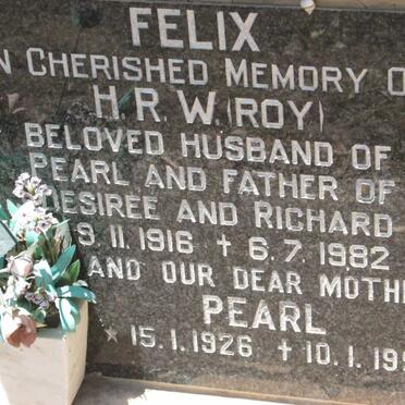 FELIX H.R.W. 1916-1982 &amp; Pearl 1926-1990
