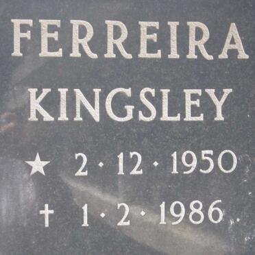 FERREIRA Kingsley 1950-1986