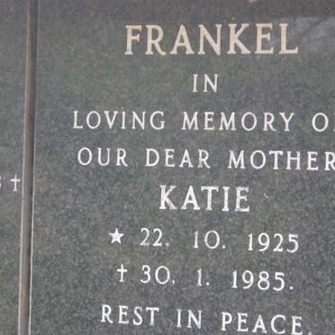 FRANKEL Katie 1925-1985