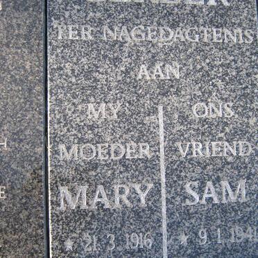 GERBER Sam 1941- &amp; Mary 1916-2001