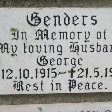 GENDERS George 1915-1977