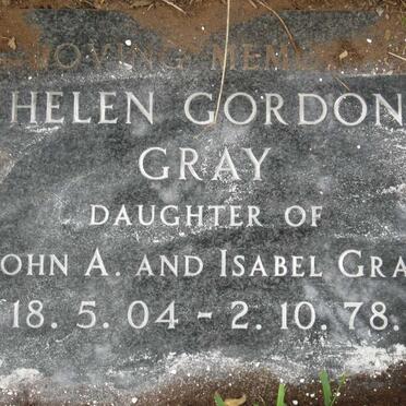 GRAY Helen Gordon 1904-1978