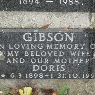 GIBSON Doris 1898-1991