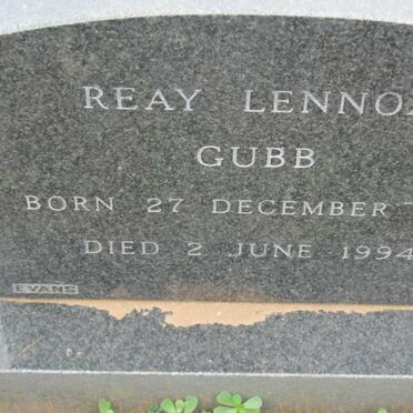GUBB Reay Lennox 1912-1994