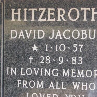 HITZEROTH David Jacobus 1957-1983