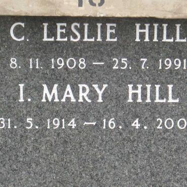 HILL C. Leslie 1908-1991 &amp; I. Mary 1914-2003