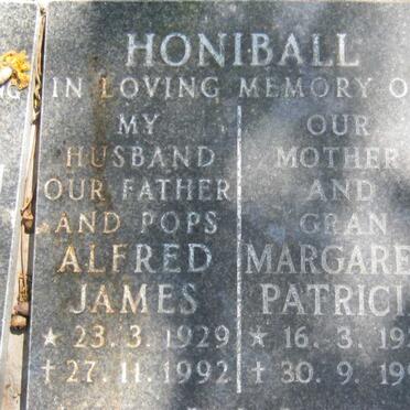 HONIBALL Alfred James 1929-1992 &amp; Margaret Patricia 1933-1998