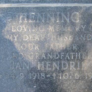 HENNING Jan Hendrik 1918-1995