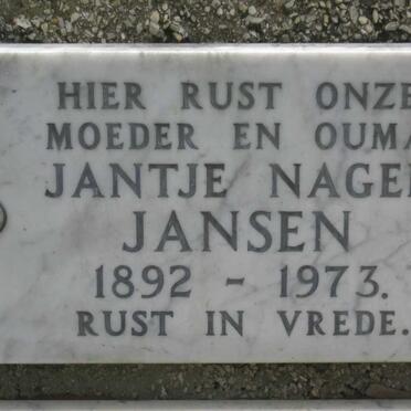 JANSEN Jantje Nagel 1892-1973
