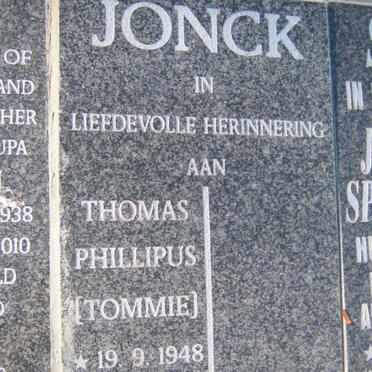 JONCK Thomas Philipus 1948-2002